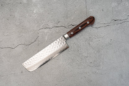 Seisuke VG10 Couteau japonais Damas Nakiri 17 couches, manche en acajou de 165 mm