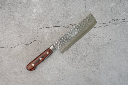 Seisuke VG10 Couteau japonais Damas Nakiri 17 couches, manche en acajou de 165 mm