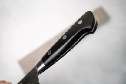 Couteau japonais Iseya Molybdenum Gyuto 210 mm, manche en bois de pakka noir