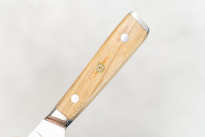 Couteau Damas 130 mm, noyau en acier AUS-10, 45 couches, bois d'olivier