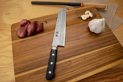 KIRITSUKE BUNKA SILVER STEEL #3 NASHIJI WESTERN HANDLE 210MM