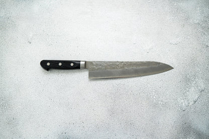 GYUTO ACIER ARGENTÉ #3 NASHIJI MANCHE WESTERN 210MM