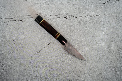 Noseto Kaji Paring 85mm Knife Damascus VG-10 Steel Core 67 layers Buffalo Horns Ironwood