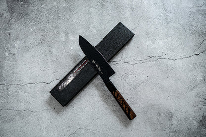 Sakai Takayuki Santoku 170 mm Kurokage VG10 martelé revêtement en téflon poignée wengé