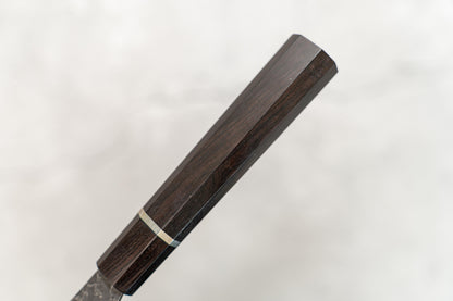 Couteau Santoku Noseto en acier inoxydable à haute teneur en carbone, manche octogonal en ébène, 170 mm