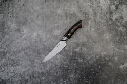 Noseto Roku Petty 135mm Knife 73-Layer Powder Steel Core with Black and Red G10 Handle