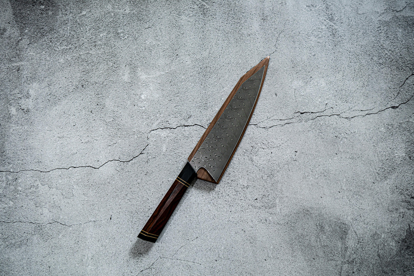 Noseto 110 Layers Damascus Super Steel Kiritsuke Gyuto North America Ironwood Handle with Magnetic Saya