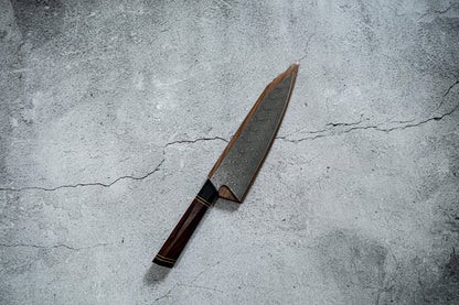 Noseto 110 Layers Damascus Super Steel Kiritsuke Gyuto North America Ironwood Handle with Magnetic Saya