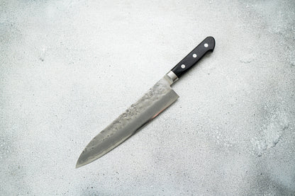 GYUTO ACIER ARGENTÉ #3 NASHIJI MANCHE WESTERN 210MM
