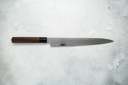 Couteau à trancher Jikko White Steel n° 2 Sujihiki, manche Shitan, 270 mm
