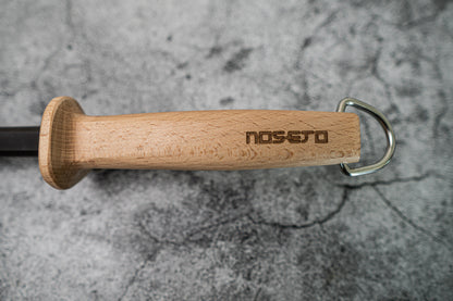Rodoir à roder Noseto en céramique noire, acier, 270 mm, embout ABS résistant aux chocs