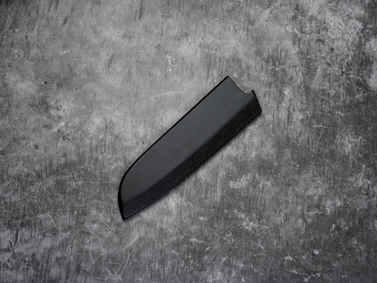 Couteau Santoku Saya Noseto 180 mm en bois de noyer magnétique noir