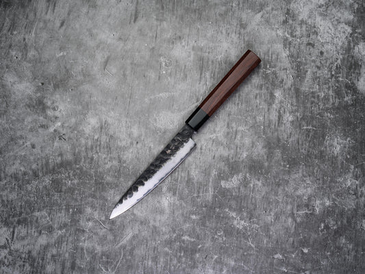 Noseto Neno 150 mm Petty 3 couches en acier au carbone avec bois rouge et corne de buffle