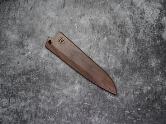 Noseto Gyuto Saya 210 mm en bois de noyer avec broche