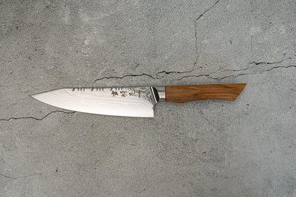 Noseto Modern Gyuto AUS10 73 layers 210mm Damascus Pakka Wood Handle