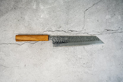 Seisuke Tsukikage AUS10 Migaki Finished Hammered Damascus Gyuto Japanese Knife 210mm Oak Handle