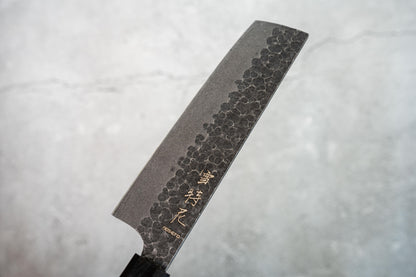 Couteau Noseto en acier inoxydable à haute teneur en carbone, manche octogonal en ébène Nakiri de 170 mm