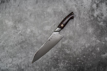 Noseto Roku Chef Gyuto Knife 73-Layer Powder Steel Core with Black and Red G10 Handle
