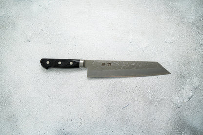 KIRITSUKE BUNKA SILVER STEEL #3 NASHIJI WESTERN HANDLE 210MM