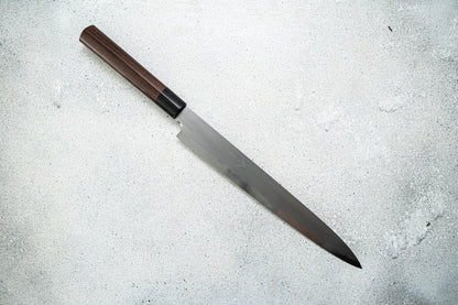 Couteau à trancher Jikko White Steel n° 2 Sujihiki, manche Shitan, 270 mm
