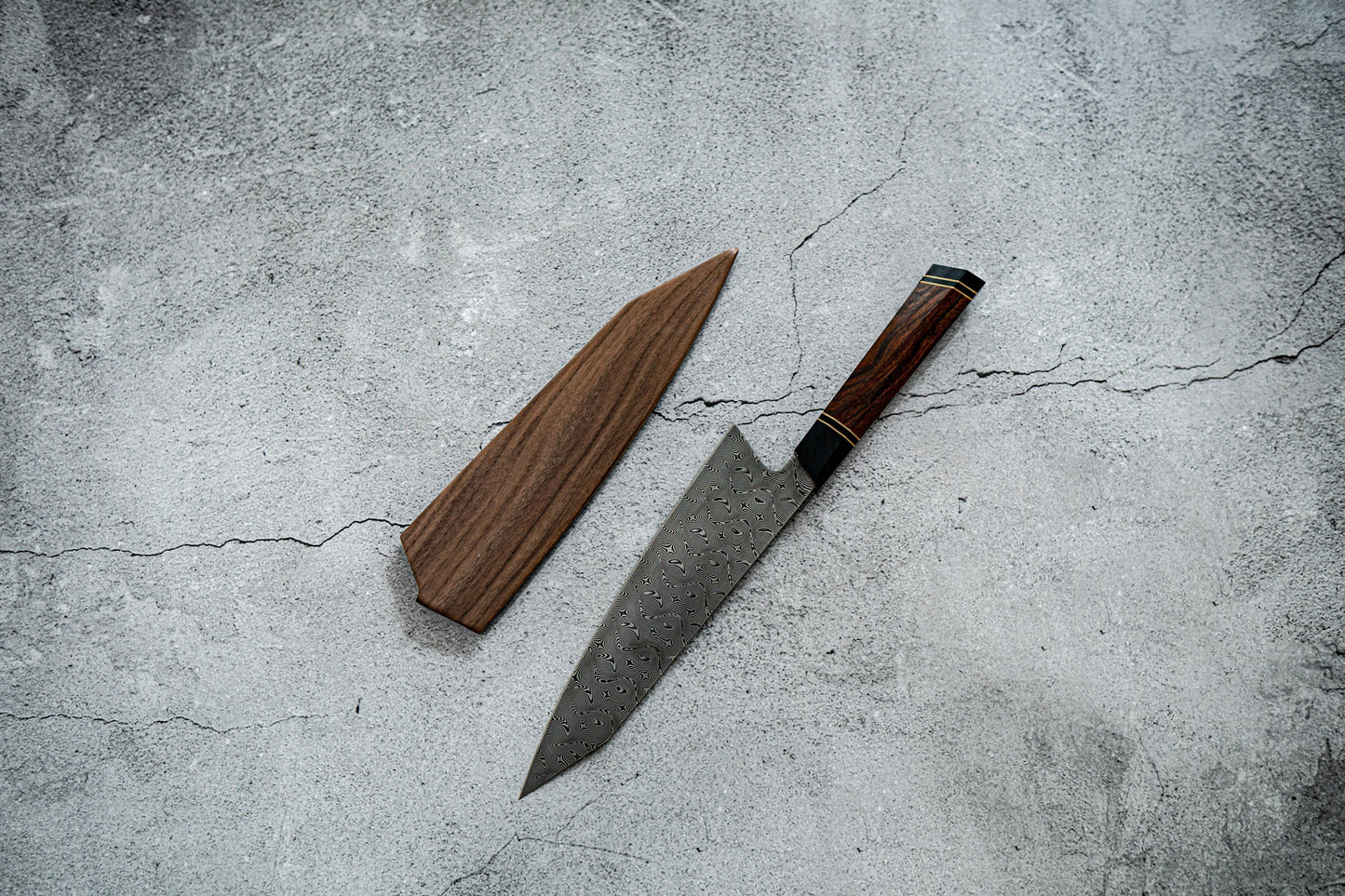 Noseto 110 Layers Damascus Super Steel Kiritsuke Gyuto North America Ironwood Handle with Magnetic Saya