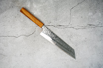 Seisuke Tsukikage AUS10 Migaki Finished Hammered Damascus Gyuto Japanese Knife 210mm Oak Handle