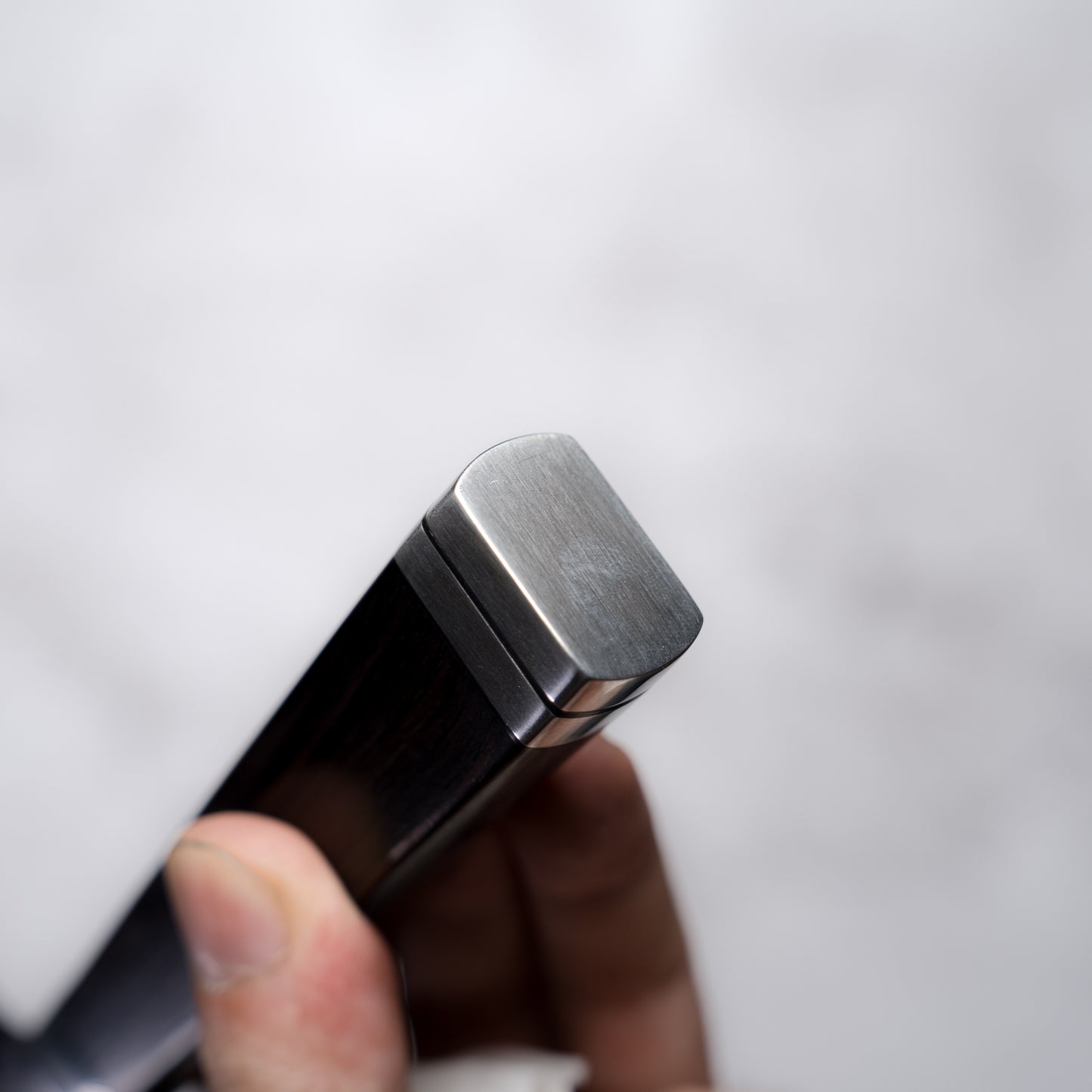 Noseto Buto Gyuto 210mm Aus-8 Black Titanium Damascus Ebony Handle