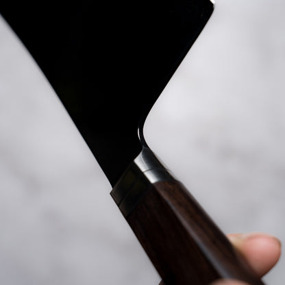 Noseto Buto Chopper 165mm Aus-8 Black Titanium Damascus Ebony Handle