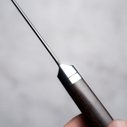 Noseto Buto Chopper 165mm Aus-8 Black Titanium Damascus Ebony Handle