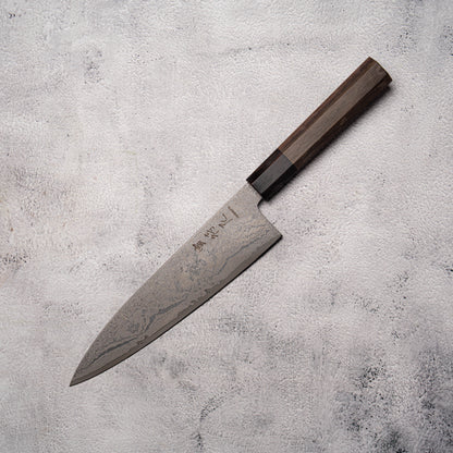 Noseto Kage Gyuto 210mm S35VN Powder Steel Ebony & Sandal Wood Octagonal Handle