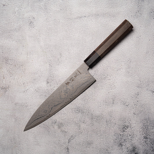 Noseto Kage Gyuto 210mm S35VN Powder Steel Ebony & Sandal Wood Octagonal Handle