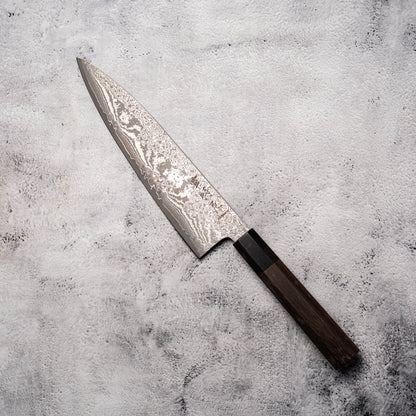 Noseto Kage Gyuto 210mm S35VN Powder Steel Ebony & Sandal Wood Octagonal Handle