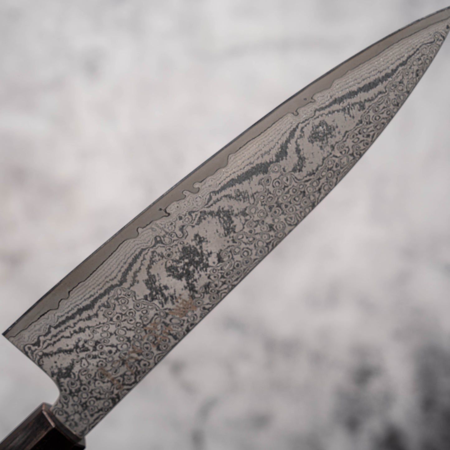 Noseto Kage Gyuto 210mm S35VN Powder Steel Ebony & Sandal Wood Octagonal Handle