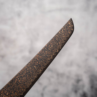Noseto DMS Sujihiki 240mm 37Layer Tricolour Copper with Burl Knurl & Ebony Handle