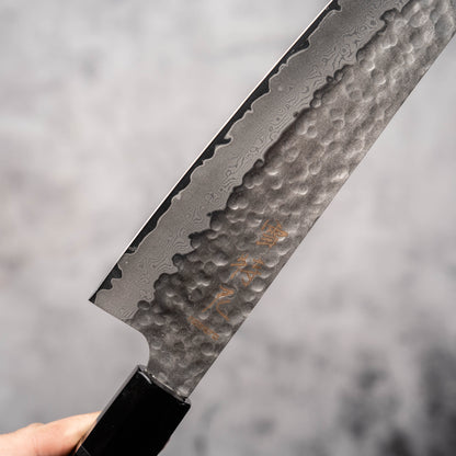 Noseto Gumo Gyuto 240mm VG10 Hammered Damascus with Buffalo Horn & Ebony Octagonal Handle