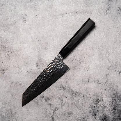 Noseto Fat Bunka 180mm VG10 Damascus with Buffalo Horn & Ebony Handle
