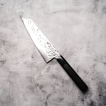 Noseto Fat Bunka 180mm VG10 Damascus with Buffalo Horn & Ebony Handle