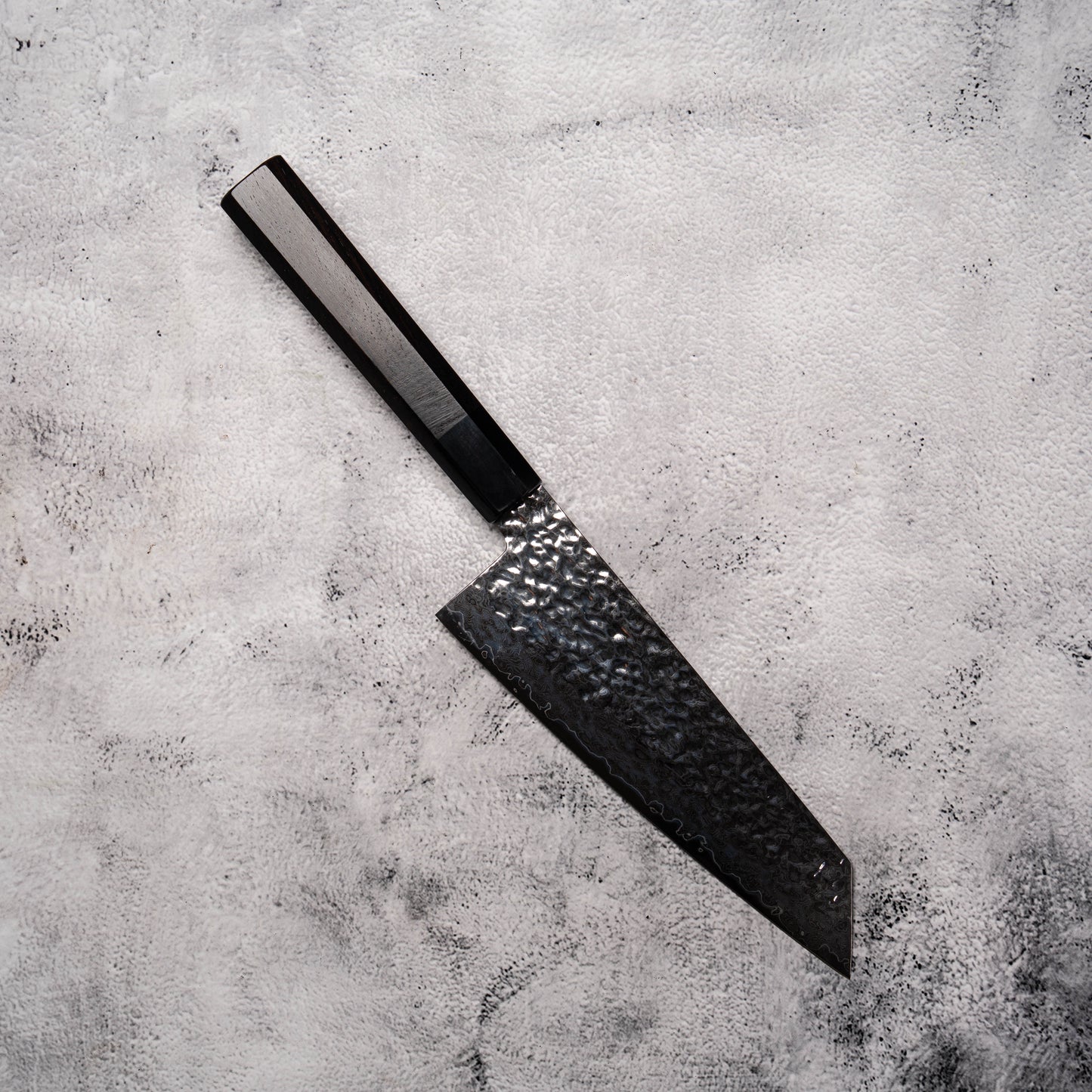 Noseto Fat Bunka 180mm VG10 Damascus with Buffalo Horn & Ebony Handle