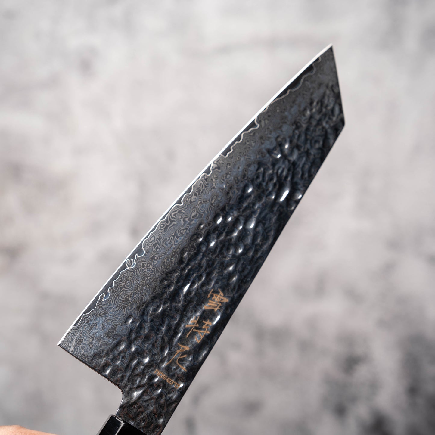 Noseto Fat Bunka 180mm VG10 Damascus with Buffalo Horn & Ebony Handle