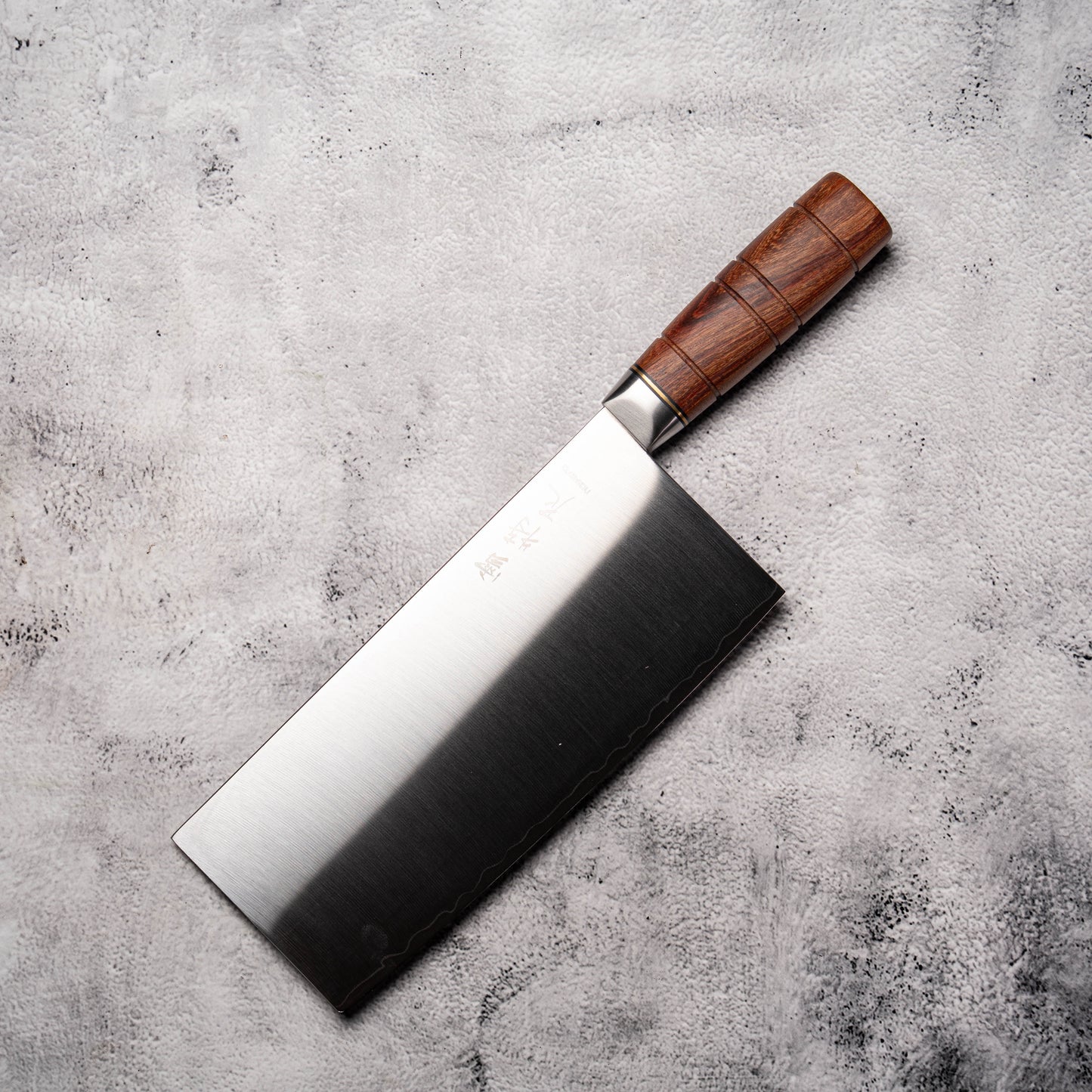 Noseto Hikari Cleaver 210mm 3-Layer 440C Composite Steel with Red Wood Handle