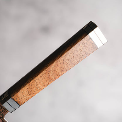 Noseto Tricolour Copper Damascus Petty 135mm 53 Layer Damascus with Padauk Burl Handle