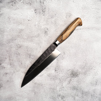 Noseto MD305 Powder Steel Gyuto 210mm Black Forging with Grain Wood Handle