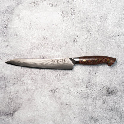 Noseto Toka Slicing 210mm 67 layers VG-10 Damascus Steel with Micarta + Copper Rivets Handle
