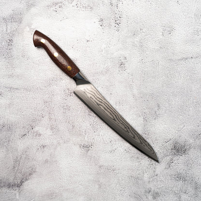 Noseto Toka Slicing 210mm 67 layers VG-10 Damascus Steel with Micarta + Copper Rivets Handle
