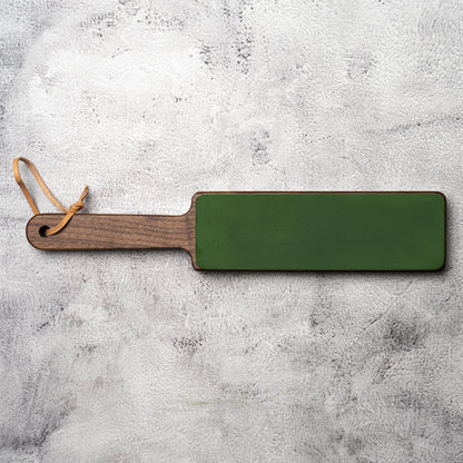 Dual Sided Knife Leather Strop + Compound North American Walnut Wood