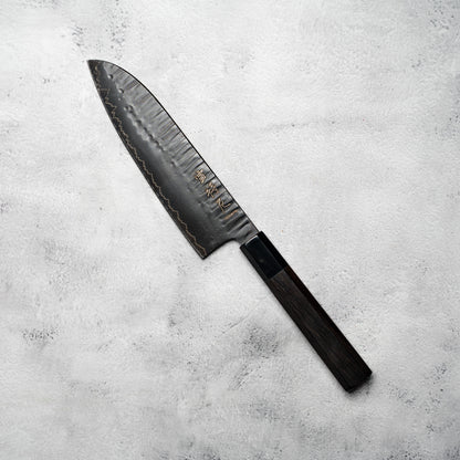 Noseto GAIJIN 180mm Santoku Sanmai VG-10 Ebony & Buffalo Horn Handle