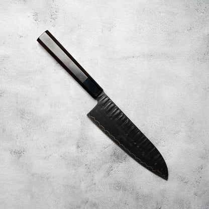 Noseto GAIJIN 180mm Santoku Sanmai VG-10 Ebony & Buffalo Horn Handle