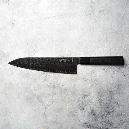 Noseto GAIJIN 240mm Gyuto Sanmai VG-10 with Distal Taper, Ebony & Buffalo Horn Handle