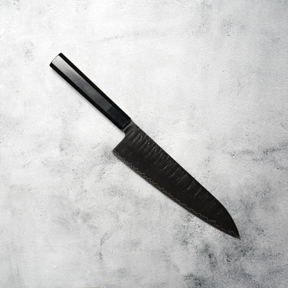 Noseto GAIJIN 240mm Gyuto Sanmai VG-10 with Distal Taper, Ebony & Buffalo Horn Handle
