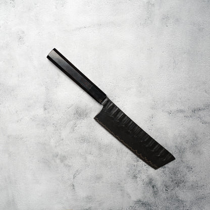 Noseto GAIJIN 180mm Nakiri – Sanmai VG-10 Ebony & Buffalo Horn Handle